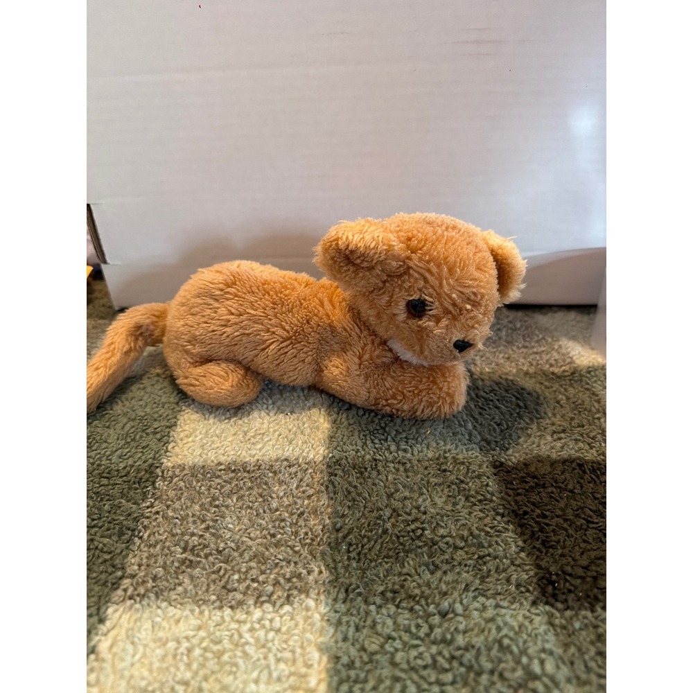Vintage 1977 R Dakin Co Tan Kitten Cat Plush Stuffed Animal Toy‎ 10 inch Korea